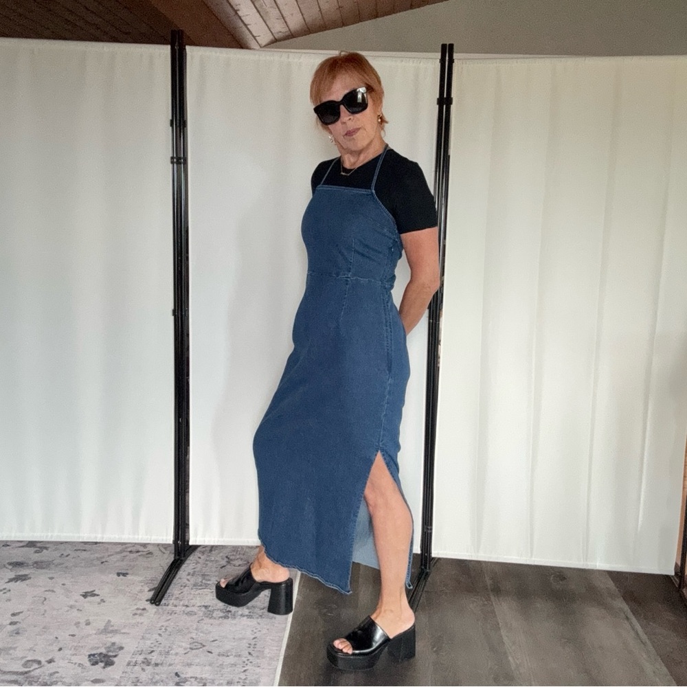 Source Unknown Blue Midi Dress - Picture 3 of 3